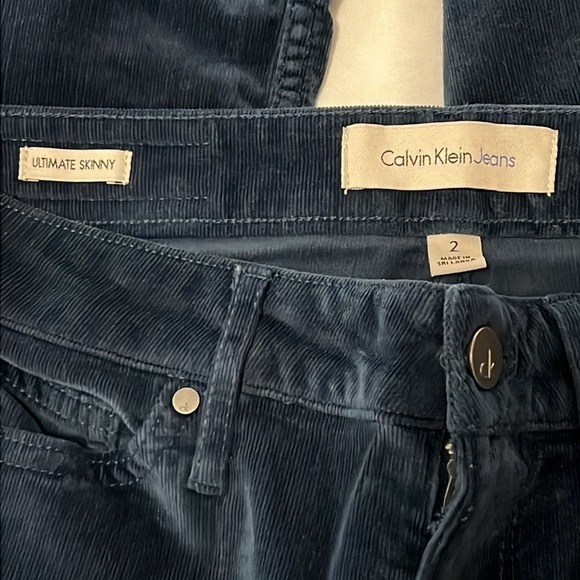 Calvin Klein Ultimate Skinny Teal Corduroy Jeans - Picture 4 of 4